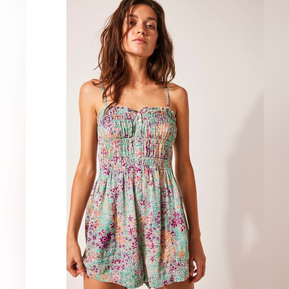 FREE PEOPLE Floral Print Summer ROMPER